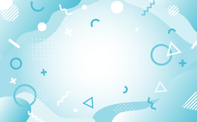 メンフィス　幾何学　背景　ブルー　グラデーション