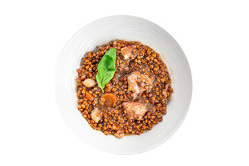 lentils beef meat or pork fresh meal food snack on the table copy space food background rustic top view 