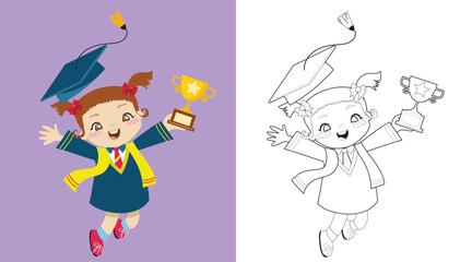 Coloring worksheet page. Educational printable coloring worksheet. Printable activity page for kids. 