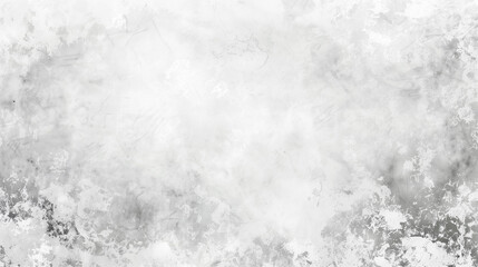 Fototapeta premium White watercolor background painting with cloudy distressed texture and marbled grunge, soft gray or silver vintage colors.