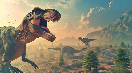  3d render dinosaur.