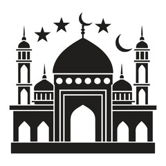 Mosque Vector Eid Mubarak Mosque	