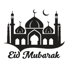Mosque Vector Eid Mubarak Mosque	