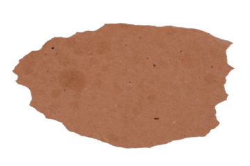 Scrap ripped brown paper isolated transparent