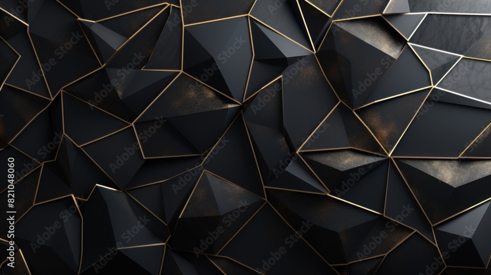 Wall mural black and golden marble background with smudge grey effect abstract background - Wall murals