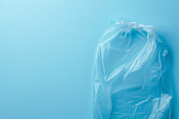 Fototapeta premium plastic bag on the blue background