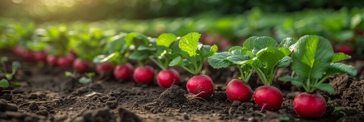 Fresh Harvest of Radishes in the Garden Generative AI