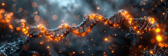 Genetic Engineering Concept in Nanotechnology Field Generative AI