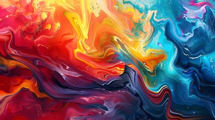 abstract multi-colored wave pattern that is shiny and flowing in a modern style	