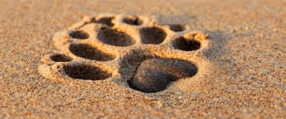 A Single Dog Footprint, Marking Its Path, Standard Picture Mode