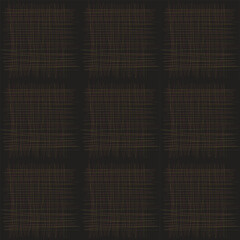 Squares on black, seamless pattern, vector illustration