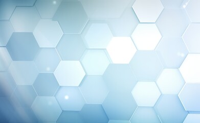 Blue Hexagonal Gradient Abstract Background