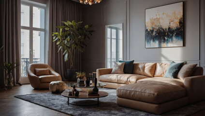 Gorgeous interior of a stylish apartment