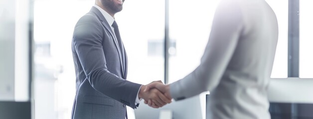 Professional Business Handshake at Office Meeting