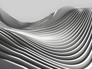 simple 3D Optical Art with strip black and white. Background curve vector line for banner, cover, poster, card. Abstract illusion wave