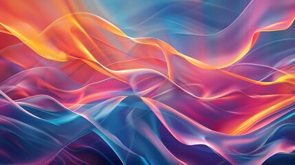 Obraz premium abstract multi-colored wave pattern that is shiny and flowing in a modern style 