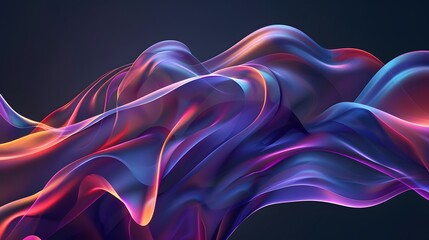 Obraz premium abstract multi-colored wave pattern that is shiny and flowing in a modern style 