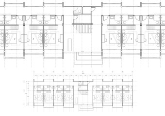 Floor plan designed building on the drawing.