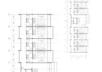 Floor plan designed building on the drawing.