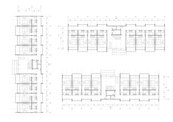 Floor plan designed building on the drawing.