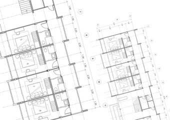 Floor plan designed building on the drawing.