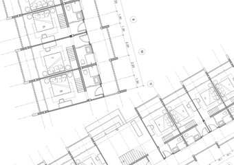 Floor plan designed building on the drawing.