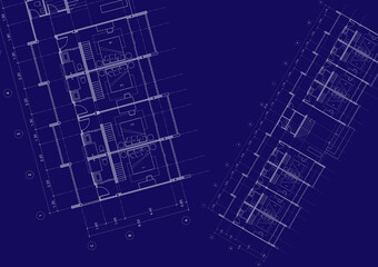 Floor plan designed building on the drawing.