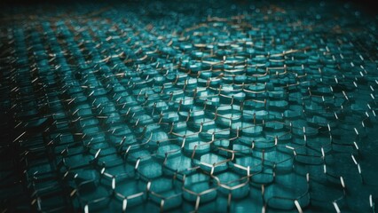 Fototapeta premium Illustration of a sheet of graphene as a background.