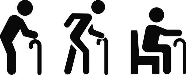 old man icon. simple set of old man icon vector illustration