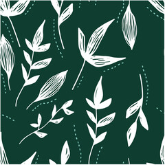 seamless pattern floral pattern textile vector tropical bicolor faces flower leaves miniprint animal grometric love