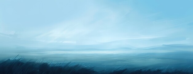 Obraz premium Serene Blue Abstract Landscape Background