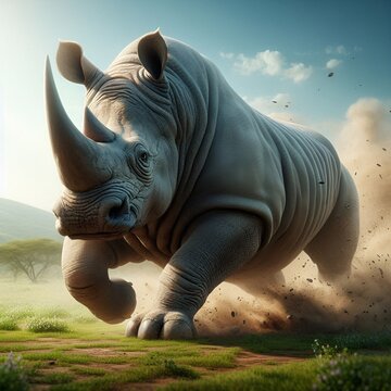 Rinoceronte africano.