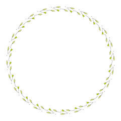 line ornamental decorative floral frame on transparency background