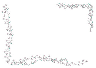 sweet foliage flow on frame background