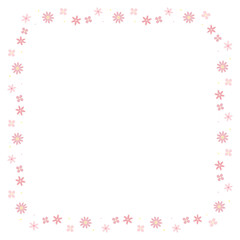 set of ornamental foliage flower frame on background banner