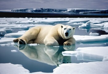 Obraz premium polar bear on the ice