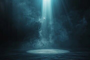 Mystical Spotlight with Smoky Background