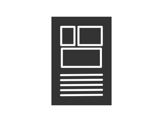 Illustration a vector icon depicting documents, suitable for web and mobile applications, isolated for use in graphic and design.