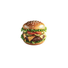 Hamburger on transparent background