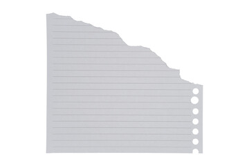Scrap ripped line paper isolated transparent