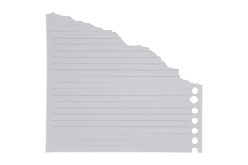 Scrap ripped line paper isolated transparent