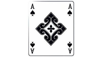 Isolated on a white background, the ace of spades