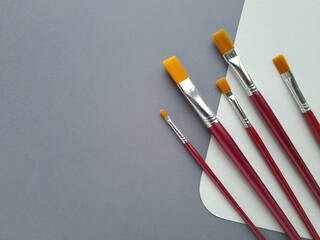 Set of brushes for painting