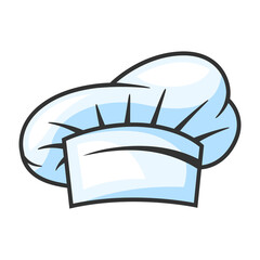 Illustration of chef hat. Stylized kitchen and restaurant utensil.