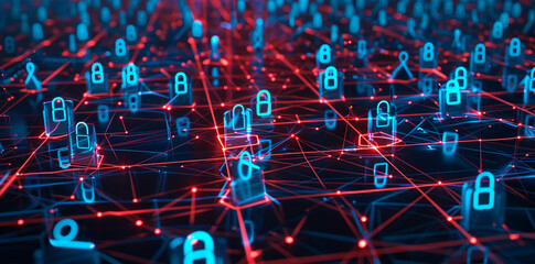 Cyberspace security hub visualized as a fortified digital fortress, safeguarding sensitive data from cyber threats