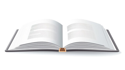 Fototapeta premium Isolated blank book open on a white background