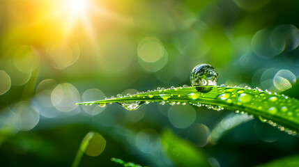 Nature Harmony: Water Drop Reflecting Conference Call Symbol, Blending Remote Business Communication  Nature s Calm #PhotoRealisticConferenceCall