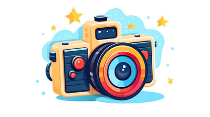 Obraz premium camera separated against a background of pure white