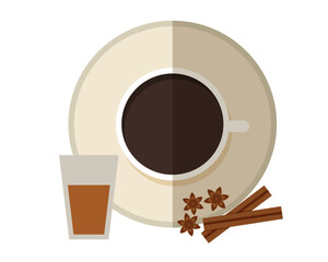 Black Coffe Cup Ilustration