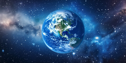 Planet earth in outer space